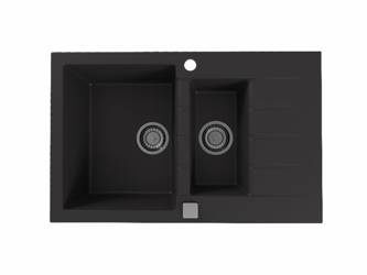 CADIT 70 kol. 91 CZARNY (790x500) zlew Granital 1,5 kom. z syfonem POP-UP 3 1/2" ALVEUS