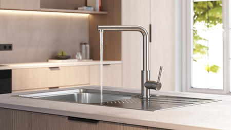 Bateria kuchenna z wyciąganą wylewką UNI 9331 INOX TEKA