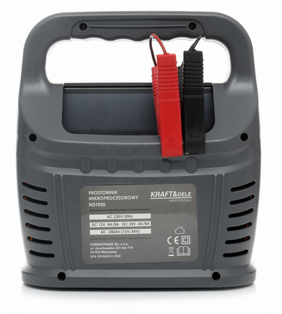 PROSTOWNIK MIKROPROCESOROWY 12V/24V 60-200Ah KD1920 - KRAFT&DELE