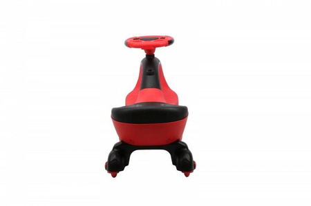 Jeździk Grawitacyjny Swing Car z muzyką i światłem czerwony-czarny