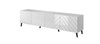 Szafka RTV ABETO 200x42x52 biały/biały połysk