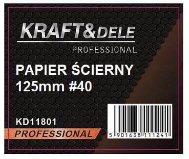 Papier ścierny 50szt. krążek 125mm P40 na rzep KD11801 - KRAFT&DELE