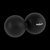 Duoball podwójna piłka do masażu 6.2cm, kolor czarny, materiał silikon, REBEL ACTIVE