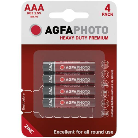 Bateria AgfaPhoto Heavy Duty R03 bl./4szt cynkowa