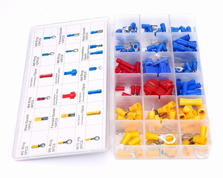 Zestaw konektorów izolowanych 160szt. KD10487 - KRAFT&DELE
