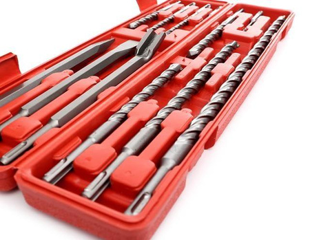 Zestaw 9 wierteł S4 + 3 dłuta SDS+ KD10206 - KRAFT&DELE