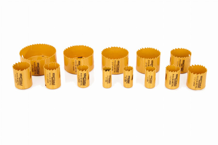 ZESTAW OTWORNIC DO DREWNA I METALU 17szt. 19-76mm + adapter KD10758 - KRAFT&DELE