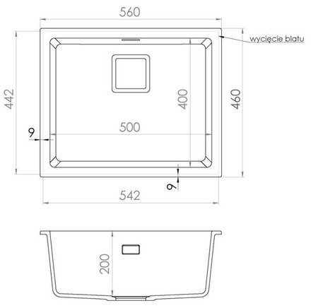 ALVEUS QUADRIX 50 zlewozmywak granitowy steel