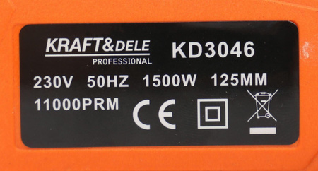 SZLIFIERKA KĄTOWA 1500W KD3046 - KRAFT&DELE
