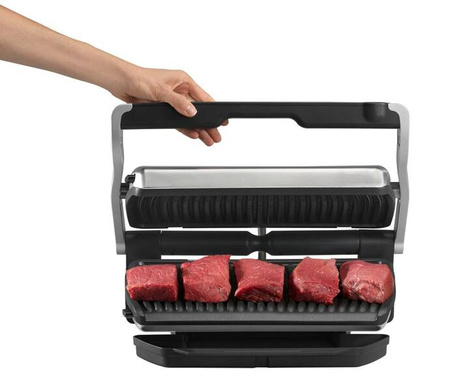 Grill Tefal GC712D ( składany ; 2000W ; kolor srebrny )