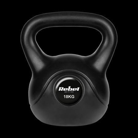 Kettlebell bitumiczny 18 kg REBEL ACTIVE