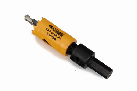 ZESTAW OTWORNIC DO DREWNA I METALU 17szt. 19-76mm + adapter KD10758 - KRAFT&DELE
