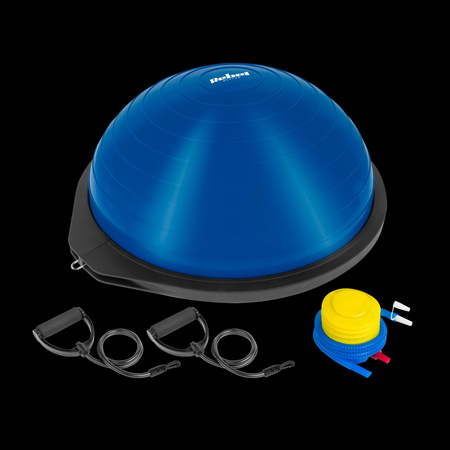 Półpiłka do balansowania, trener równowagi 46cm + pompka, REBEL ACTIVE