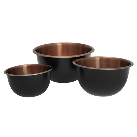 Misy, stal, czarne, zestaw 3 sztuki 1.6l, 3l i 5l Klausberg KB-7394