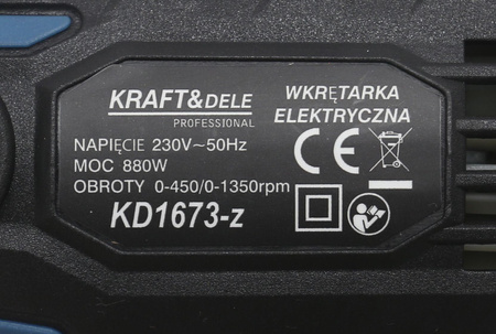 WKRĘTARKA ELEKTRYCZNA KING SERIES KD1673-Z - KRAFT&DELE
