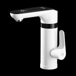 Przepływowy podgrzewacz wody - bateria stojąca biała