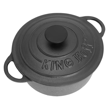 Garnek, żeliwo, Ø21cm 2,4l, czarny Kingho KH-2253
