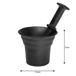 Moździerz, żeliwo, zestaw 2 elementy, ø17x10cm Kingh KH-1196