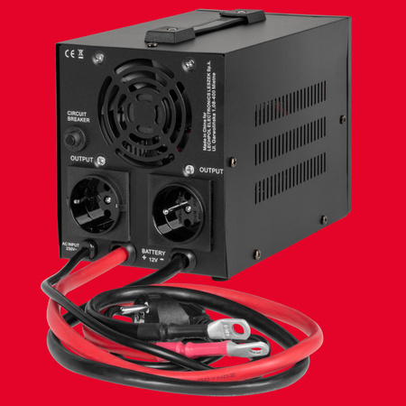 Zasilacz awaryjny Rebel POWER-800-LFP4 - przetwornica z czystym przebiegiem sinusoidalnym i funkcją ładowania 12V 230V 800VA/500W