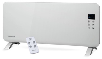 Konwektor elektryczny Concept szkło hart. LED pilot 1000/2000W biały KS4000