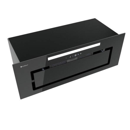 Okap podszafkowy czarny szkło 60 cm kuchenny Loteo 80.4 Black GLOBALO