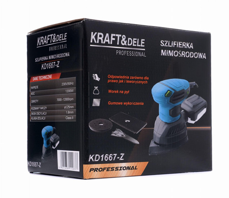 Szlifierka mimośrodowa 1200W KD1667-Z - KRAFT&DELE
