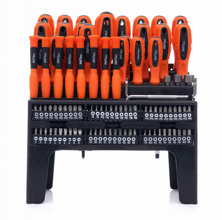 Zestaw śrubokrętów i bitów 100 el. KD10957 - KRAFT&DELE