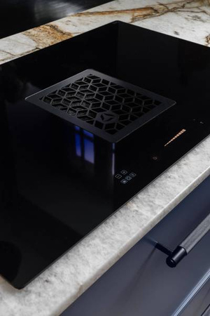 Okap zintegrowany z płytą Wizard Różowozłota kratka CDB8001CR Ciarko Design