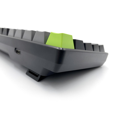 RED CORE MX60 - Gamingowa klawiatura mechaniczna typu short 60%, przełączniki mechaniczne silent RED, kolorowe podświetlenie, 68 klawiszy, USB-C. Kolor: czarno-zielona.