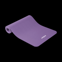 Mata gimnastyczna do ćwiczeń joga, pilates, fitness, 183x61cm, grubość 1cm, materiał NBR, fioletowa, REBEL ACTIVE