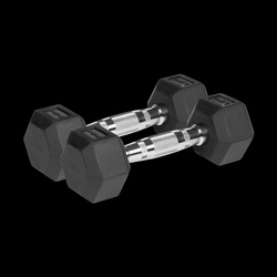 Hantle żeliwne gumowane HEX 2x2.5 kg REBEL ACTIVE