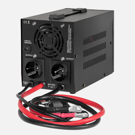Zasilacz awaryjny KEMOT PROsinus-800-LFP4 przetwornica z czystym przebiegiem sinusoidalnym i funkcją ładowania 12V 230V 800VA/500W