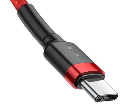 BASEUS Kabel USB-C - USB-C 2,0m Cafule PD 2.0 QC 3.0 60W (CATKLF-H09) Red