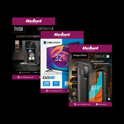 Komplet 3 plakatów Rebel Electro - Drive 10, Ekspres automatyczny, TV Cabletech