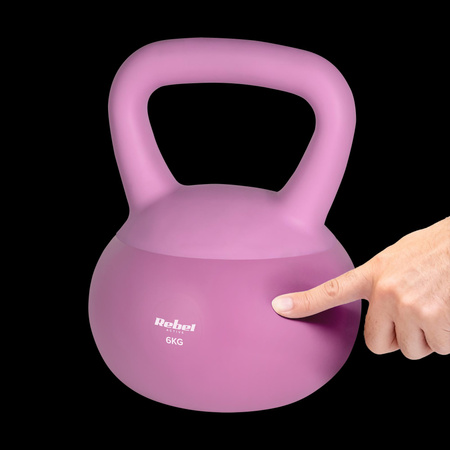 Soft Kettlebell miękki winylowy 6kg REBEL ACTIVE