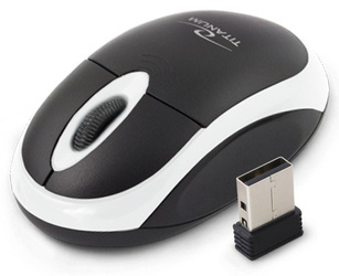 TITANUM MYSZ BEZPRZ. 2.4GHZ 3D OPT. USB VULTURE CZARNO-BIAŁA