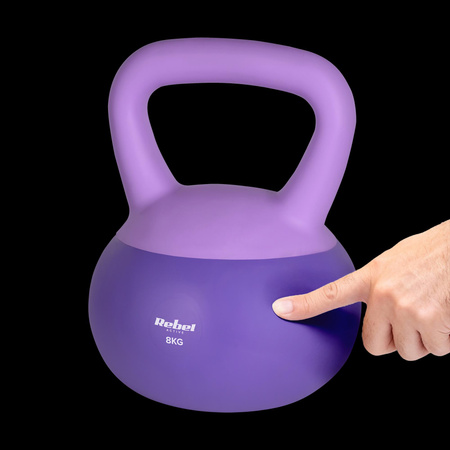 Soft Kettlebell miękki winylowy 8kg REBEL ACTIVE
