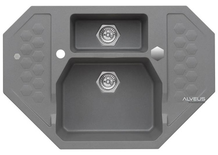 ALVEUS SENSUAL 60 zlewozmywak granitowy steel (4306004)