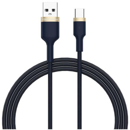 Kabel GoGEN USB-A / USB-C 1m niebieski, w oplocie USBAC100MM07