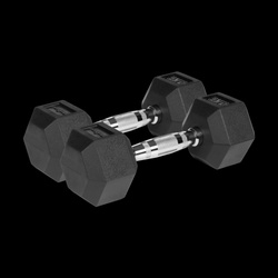 Hantle żeliwne gumowane HEX 2x5 kg REBEL ACTIVE