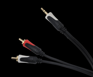 Kabel 3.5 wtyk stereo - 2RCA audio 10m Cabletech Basic Edition