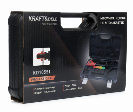 Nitownica ręczna do nitonakrętek KD10551 - KRAFT&DELE