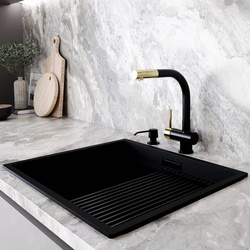 Bateria kuchenna GLOBALO Lobio Black/Light Gold Ring GLOBALO