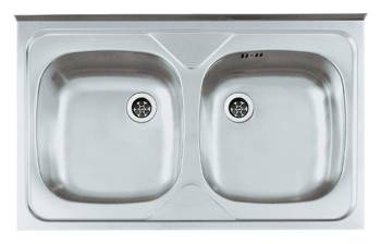 PRIMAL 40 zlewozmywak nakładany satyna z syfonem ALVEUS (1124506)