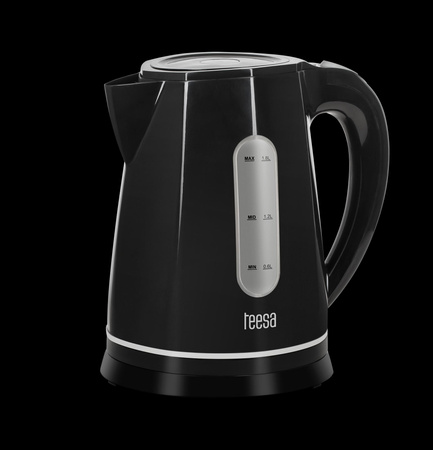 Czajnik elektryczny TEESA, 2200 W, czarny, 1,8L
