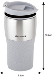 Kubek termiczny, szary, 320ml Klausberg KB-7626
