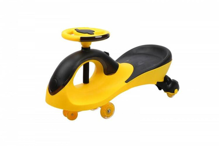 Jeździk Grawitacyjny Swing Car z muzyką i światłem żółty-czarny