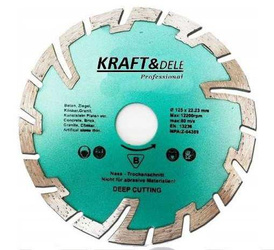 Tarcza diamentowa segmentowa 125x22,2mm KD928 - KRAFT&DELE