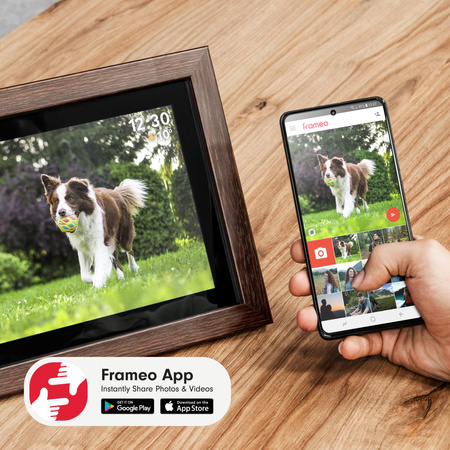 Cyfrowa ramka Kruger&Matz na zdjęcia FRAMEO Wi-Fi 10,1&quot; drewniana ramka