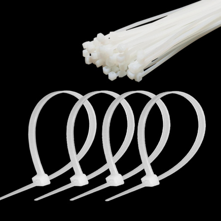 Opaska zaciskowa 4,8 mm/35 cm biała Cabletech 50szt.